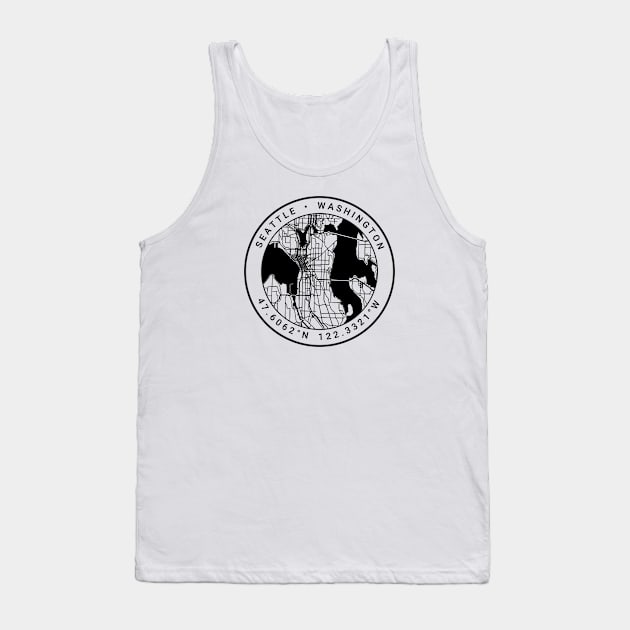 Seattle Map Tank Top by Ryan-Cox